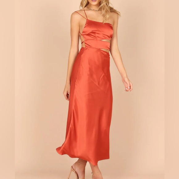 Never worn Forelle One Shoulder Cut Out Midi Dress - Picture 6 of 11